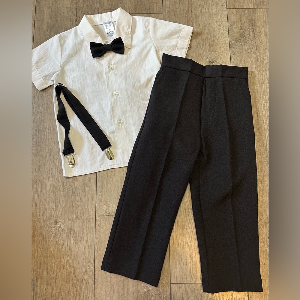 Kids Formal Black and White Matching Set
